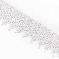 SurePromise One Stop Solution for Sourcing Rollo Encaje de bolillo Color Blanco 10 Yards (9.14m) para Regalo Coser Ropa…